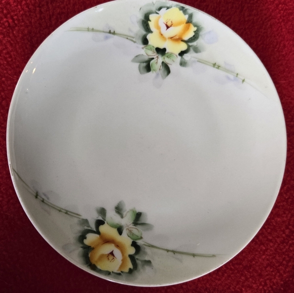 vintage rare meito china japan saucer poppy handpainted plates set of 4 - Picture 3 of 8